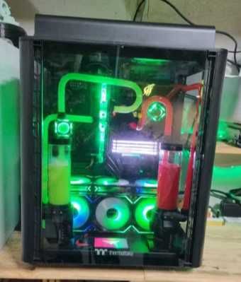 custom pc builder Dual Loop| RTX 3090 24GB VRAM + 64 ou 128GB RAM DDR4 deixe qualquer pessoa  a olhar para o teu flash