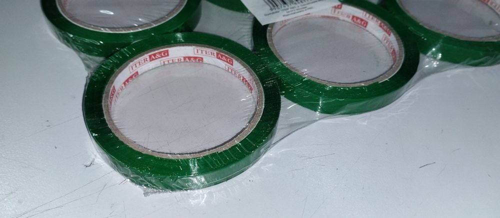 Taśma pakowa 12mm/66m zielona do zaklejarki 12mm 66m 12/66