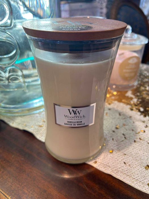 Świeca  Duża  Wood Wick  Vanilla Bean  610 g