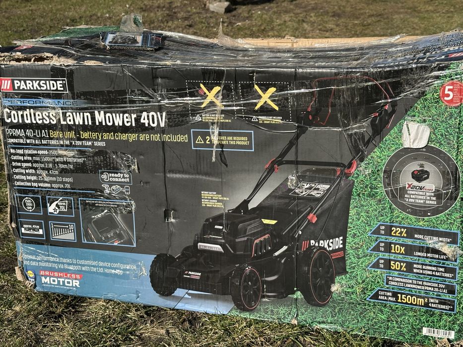 Kosiarka akumulatorowa z napędem 40 V, Parkside Performance