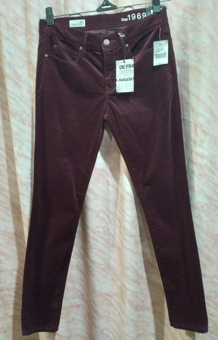 Подростковые брюки Gap микровельвет бордо 26 р