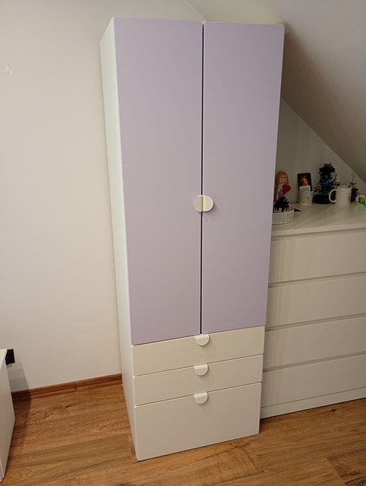 Szafa SMÅSTAD / PLATSA Szafa, biały liliowy/z 3 szufladami Ikea