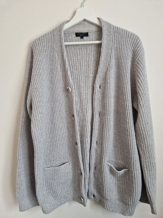 Szary męski kardigan