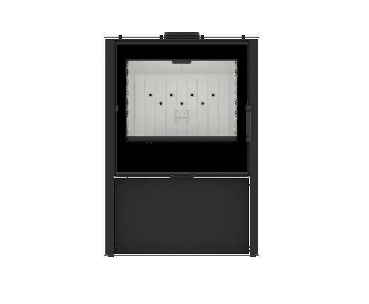Piec kominkowy, kominek na drewno Hitze LUPO M 8,7 kW, czarny