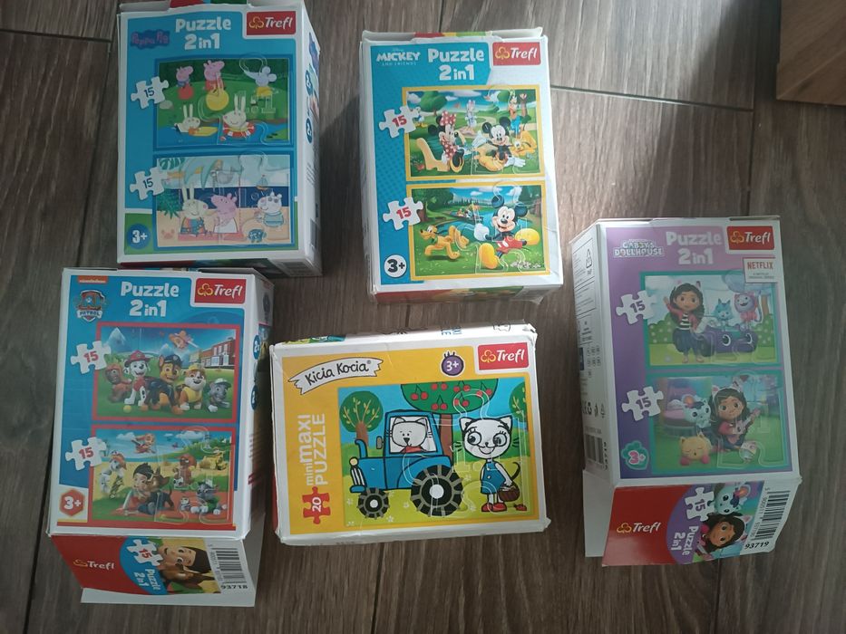 5 zestawów Puzzli dla dzieci