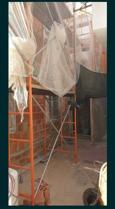 Conjunto de andaime tradicional como novo