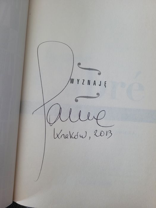 Książka z autografem, Jaume Cabre,  Wyznaję