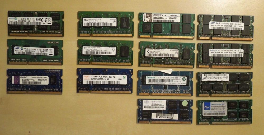 Lote de Informática – 4 CPUs + 28 Memórias RAM (DDR1 / DDR2 / DDR3)+ motherboard Intel + 4 HDD + fonte 500W + ventoinhas + 7 ratos + 6 cabos VGA