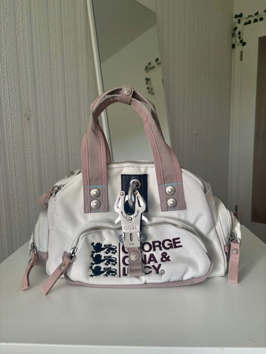 Сумка ggl біло-рожева