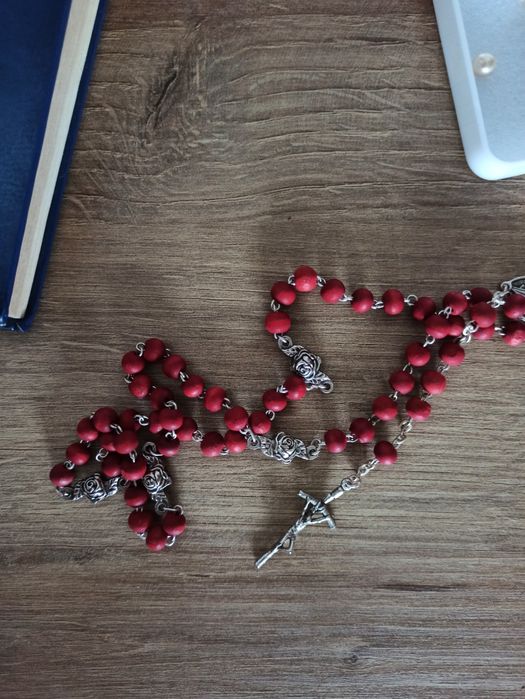 Kolekcjonerski Zestaw Książeczka Modlitewnik Różaniec Obrazek Św