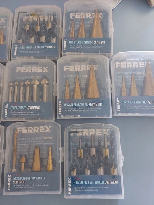 Сверла Ferrex конусные зубчатые сверла по бетон дерево железо Германия