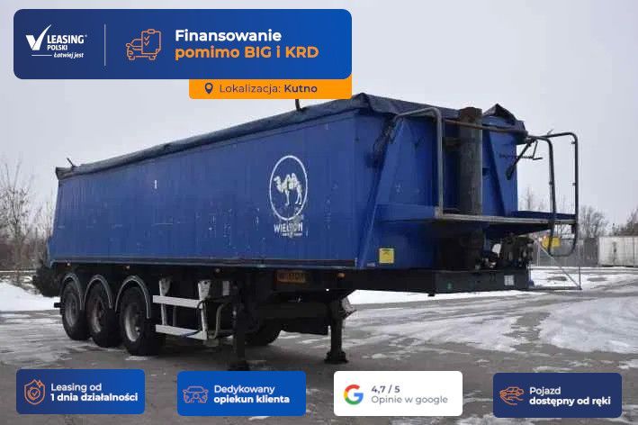 Wielton NW 33  KUTNO [14633] Wywrotka 35 M3, podpory Jost, FV23%VAT