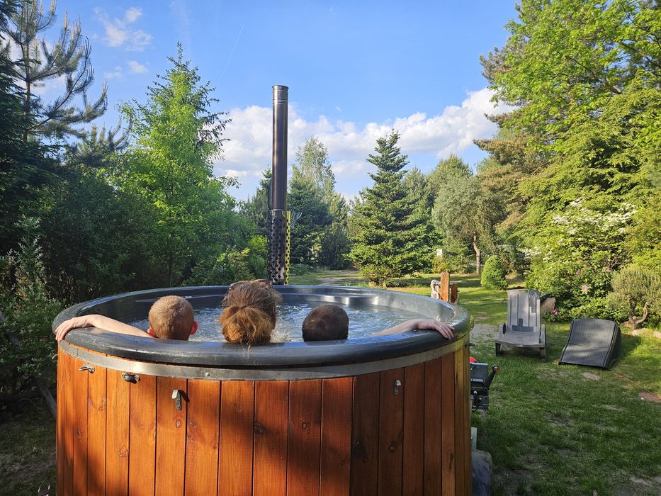 Wolne 4-7.6 Domek Sauna Bania  Działka w Dąbrówce pod Lublinem Ognisko Jacuzzi