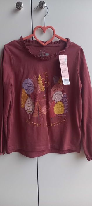 Bluzka / koszulka z długim rękawem r. 128 nowa