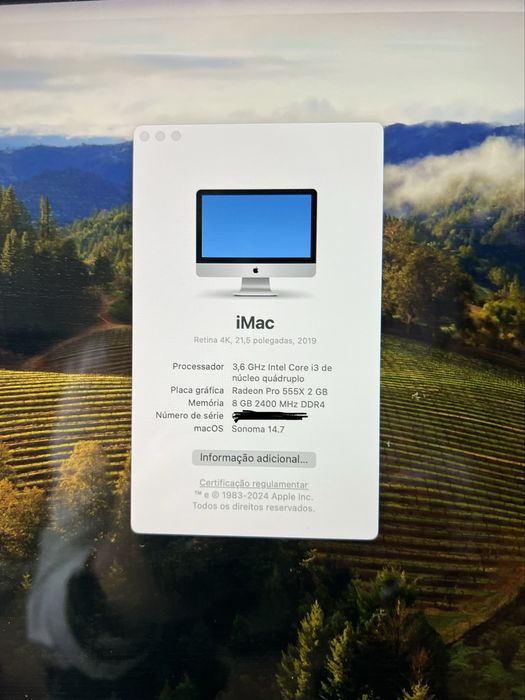 iMac retina 4K , 21,5 polegadas, 2019