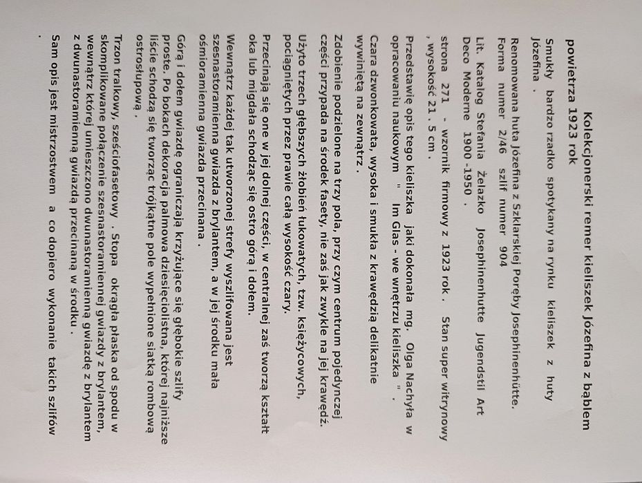 Kolekcjonerski Remer Józefina 1923 r. Wys. 21,5 cm OKAZJA ZAKUPU