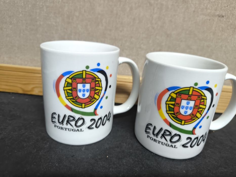 2 Chávenas Euro 2004 Portugal
Conjunto de duas chávenas comemorativas