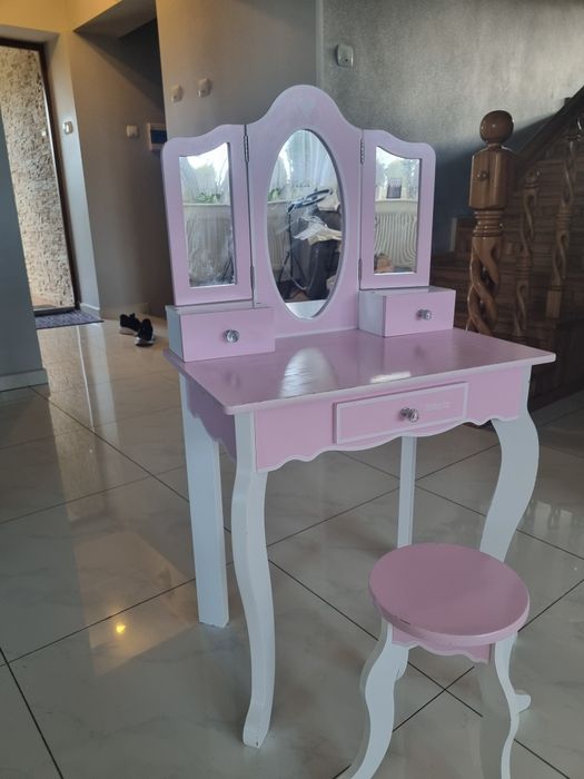 Toaletka drewniana mdf dla dziewczynki