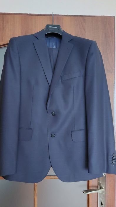 Garnitur granatowy Intermoda /wełna /
