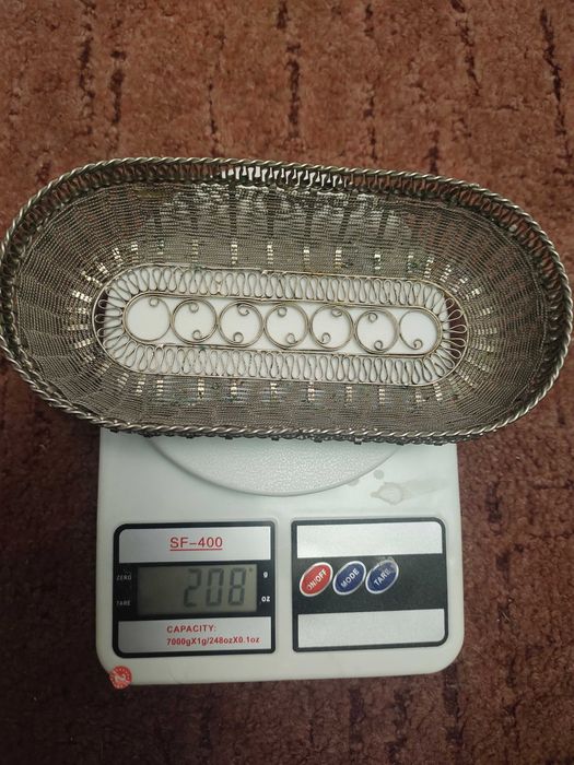 Конфетница серебро