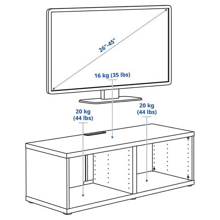 Móvel de TV c/portas Ikea Bestå preto-castanho/Lappviken/Stubbarp, 120x40x38 cm