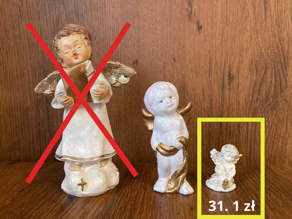Aniołki, różne wielkości i materiały