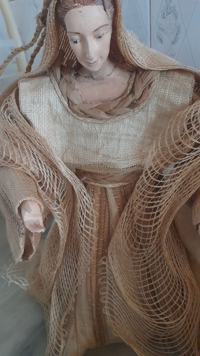 Presépio artesanal tecido tradicional de Natal 40 cm altura - ÚLTIMOS