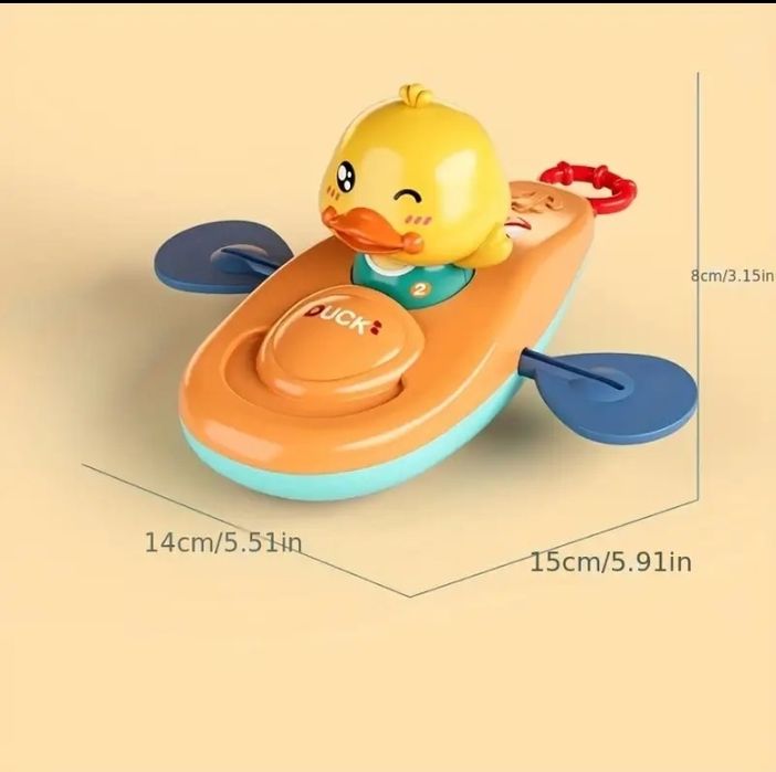 Детская игрушка для ванной механическая утка