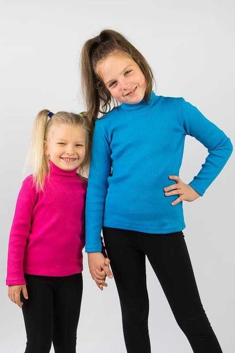 Водолазки рубчик однотонные с начесом р.92-134