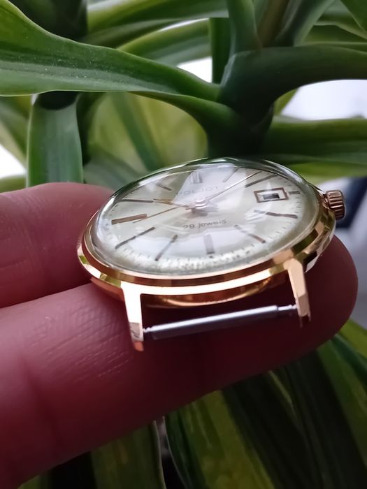 Часы Полёт Дэ Люкс "POLJOT"29 камней позолота Аи20 СССР