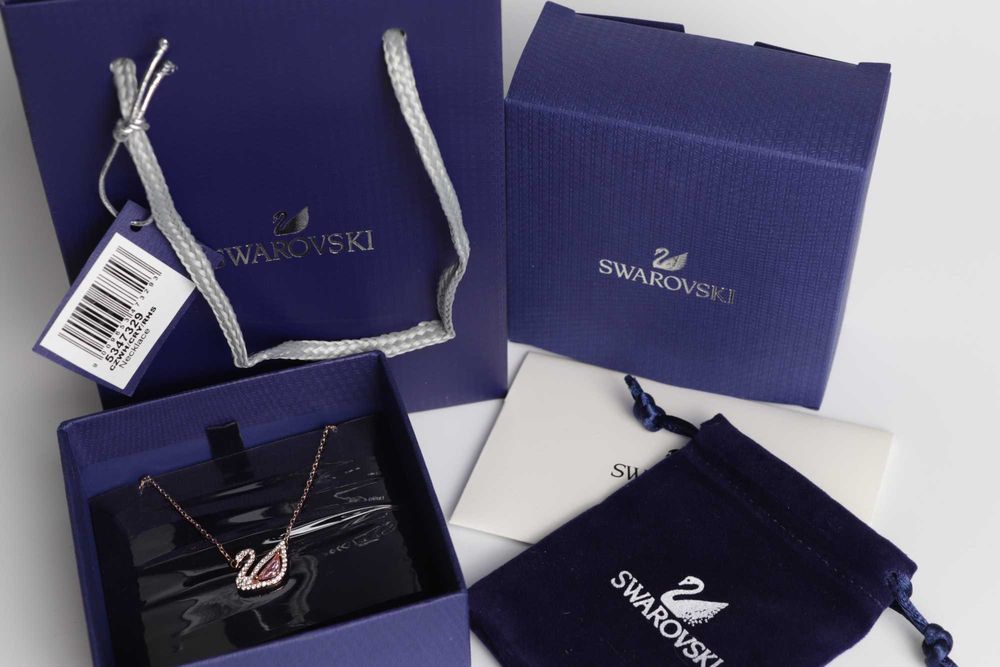 Swarovski підвіска рожевий лебідь
