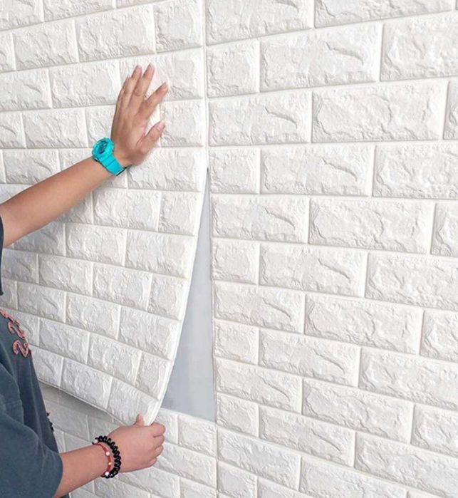 Panele Cegła Tapeta 3D Samoprzylepna 70x77 – Zestawy 10 sztuk - 5,4m2