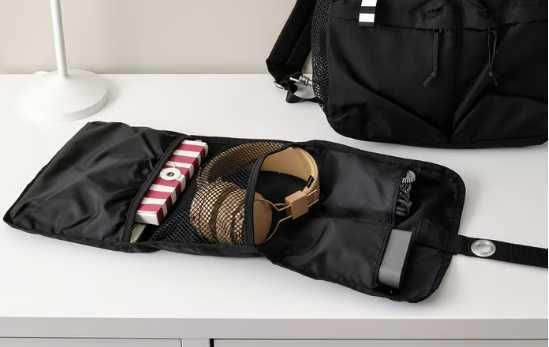 Bolsa organizadora IKEA de viagem para cabos acessórios higiene