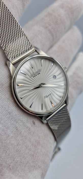 Atlantic Elegance  - szafir, bransoleta mesh - Swiss Made