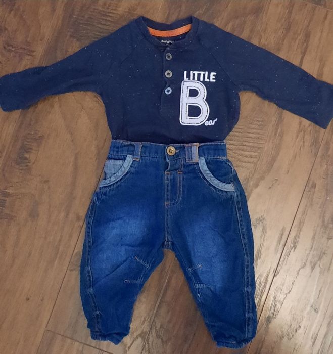 Spodenki  George jeansowe rozmiar 62 plus bluzeczka z F&zF