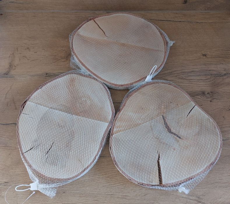 okrągły drewniany kawałek drewna brzozowego do rzemiosła, 29-32cm