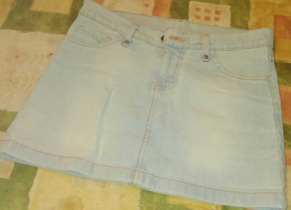 Terranova_Spódnica Jeansowa Mini Błękitna_36_Lux