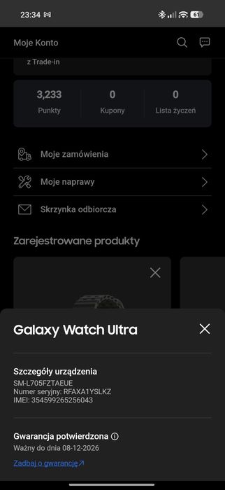 Zamienię Samsunga Galaxyna Watch Ultra na Huawei Watch GT 6 Pro, GT 7 pro.