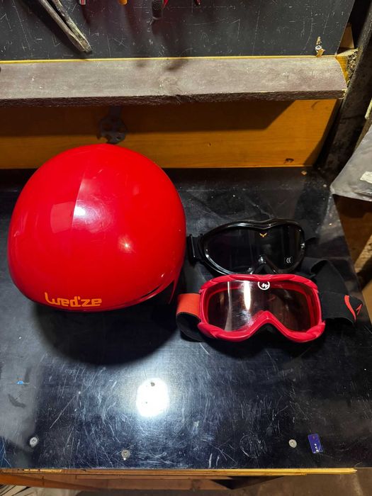 Kask narciarski + gogle narciarskie