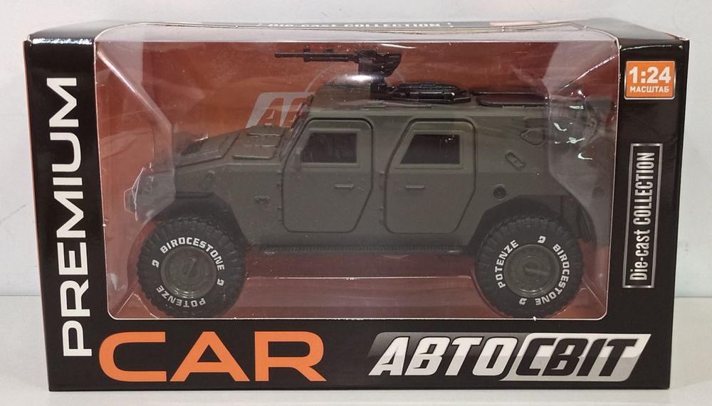 Бронемашина DONGFENG Warrior модель 1:28 ТМ Автосвіт Металл свет звук