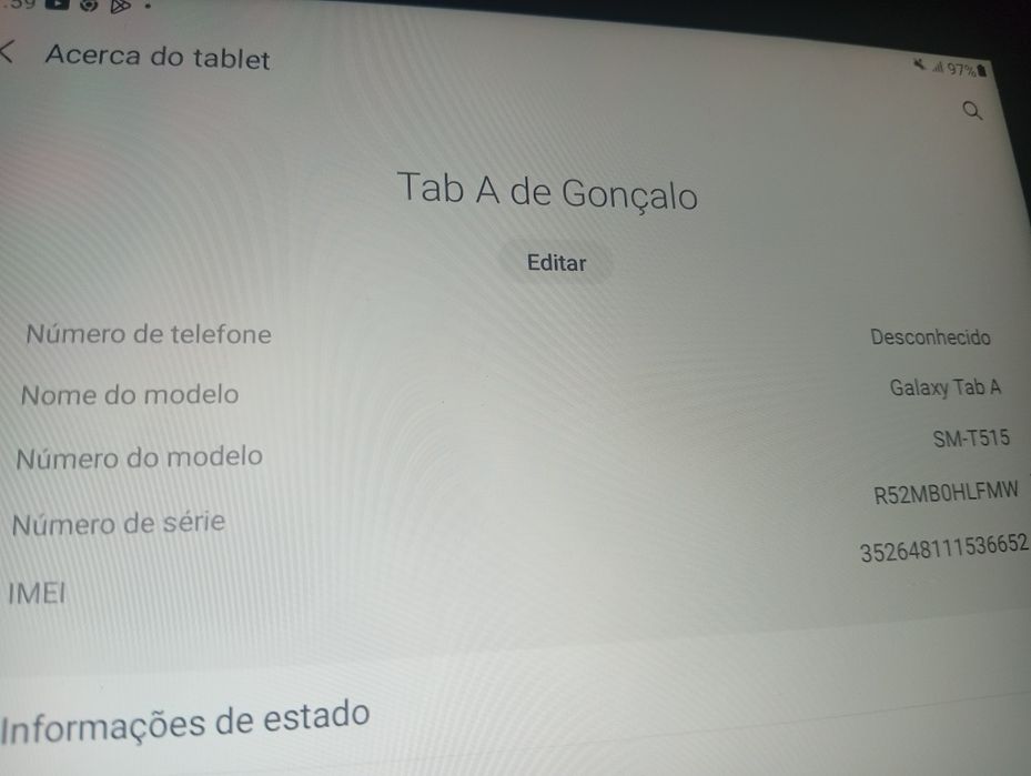 Tablet Samsung Galaxy tab A android 11
