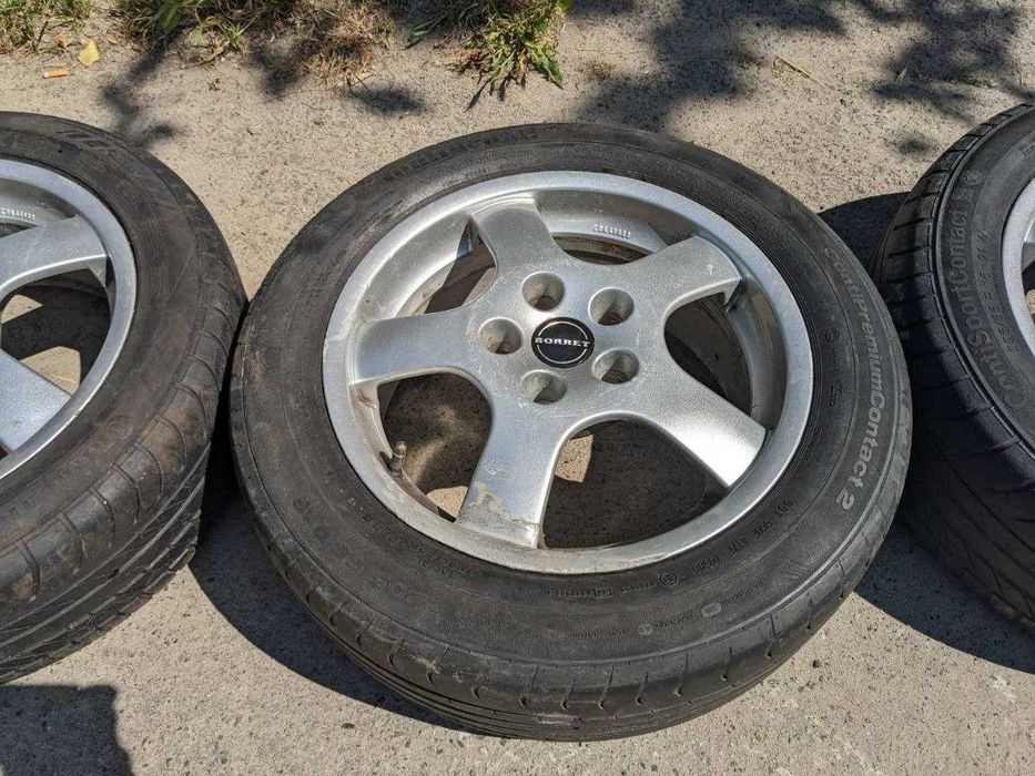 Диски Borbet R16 б\у 4 шт + резина Continental 205\55\R16 ,Цена 1 шт