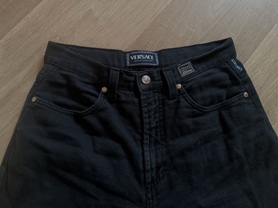 Versace Jeans Couture czarne jeansy vintage