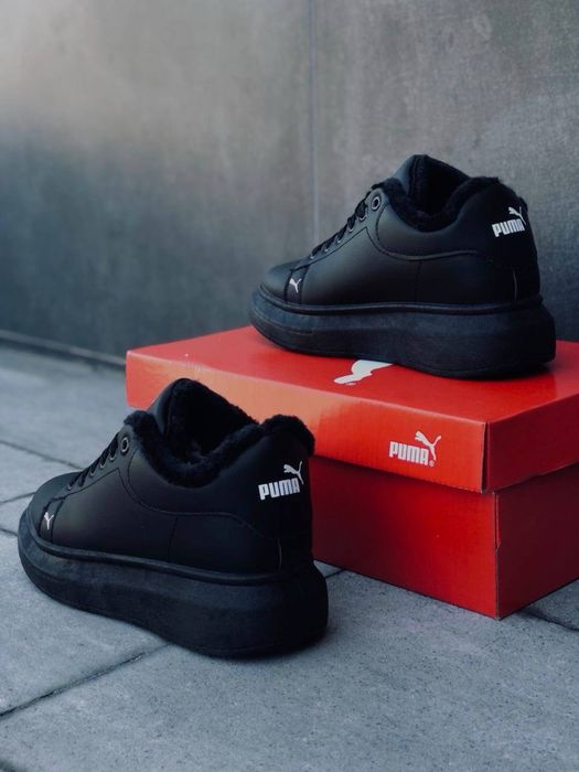 Puma женские зимние кроссовки black на меху кросовки на меху пума