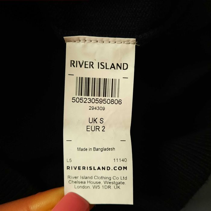 męski sweter czarny River Island S