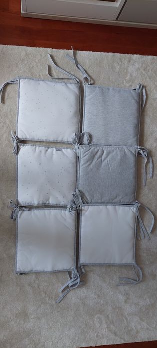 Contorno de berço, em gaze de algodão 1,80x30