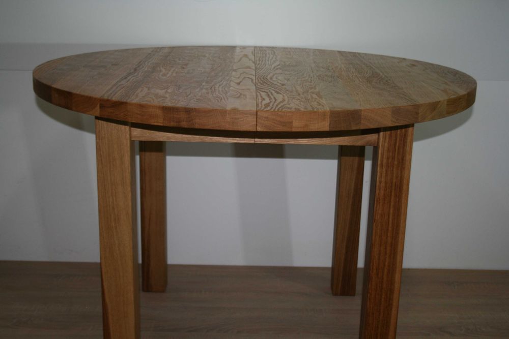 Stół okrągły, owalny dębowy rozkładany LOFT klasyczny,