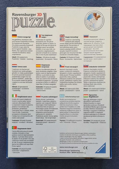 Puzzle 3D - Ravensburger (216 elementów)