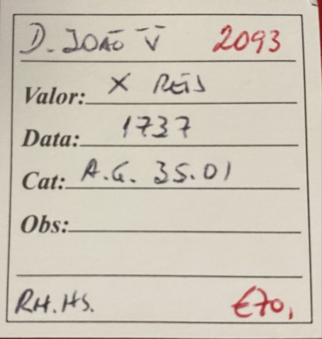 Moeda (2093) D. Joao V - X Reis 1737
