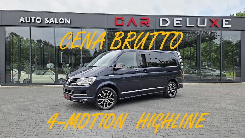 Volkswagen Multivan FULL OPCJA / 4-MOTION / HIGLINE / Full Led / Skóra / Hak / El. Drzwi